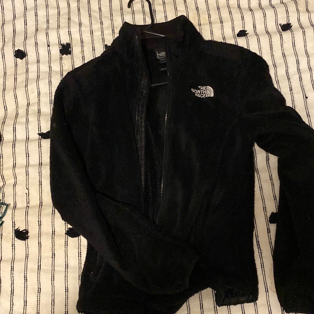 The North Face brand fuzzy black jacket